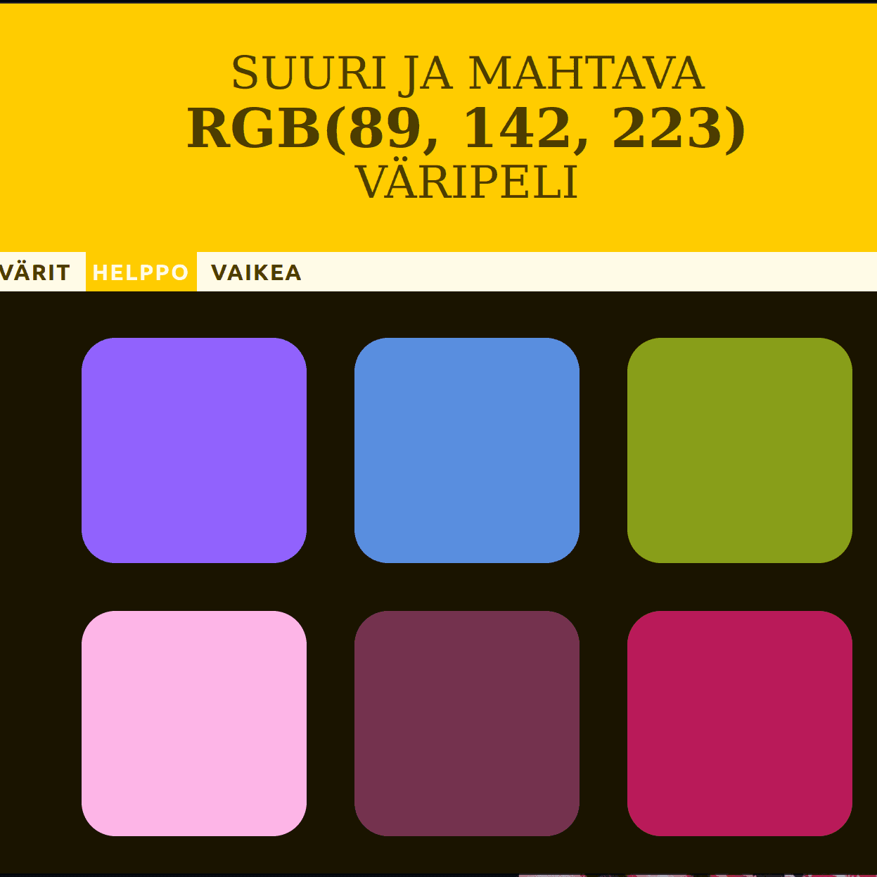RGB Color Game