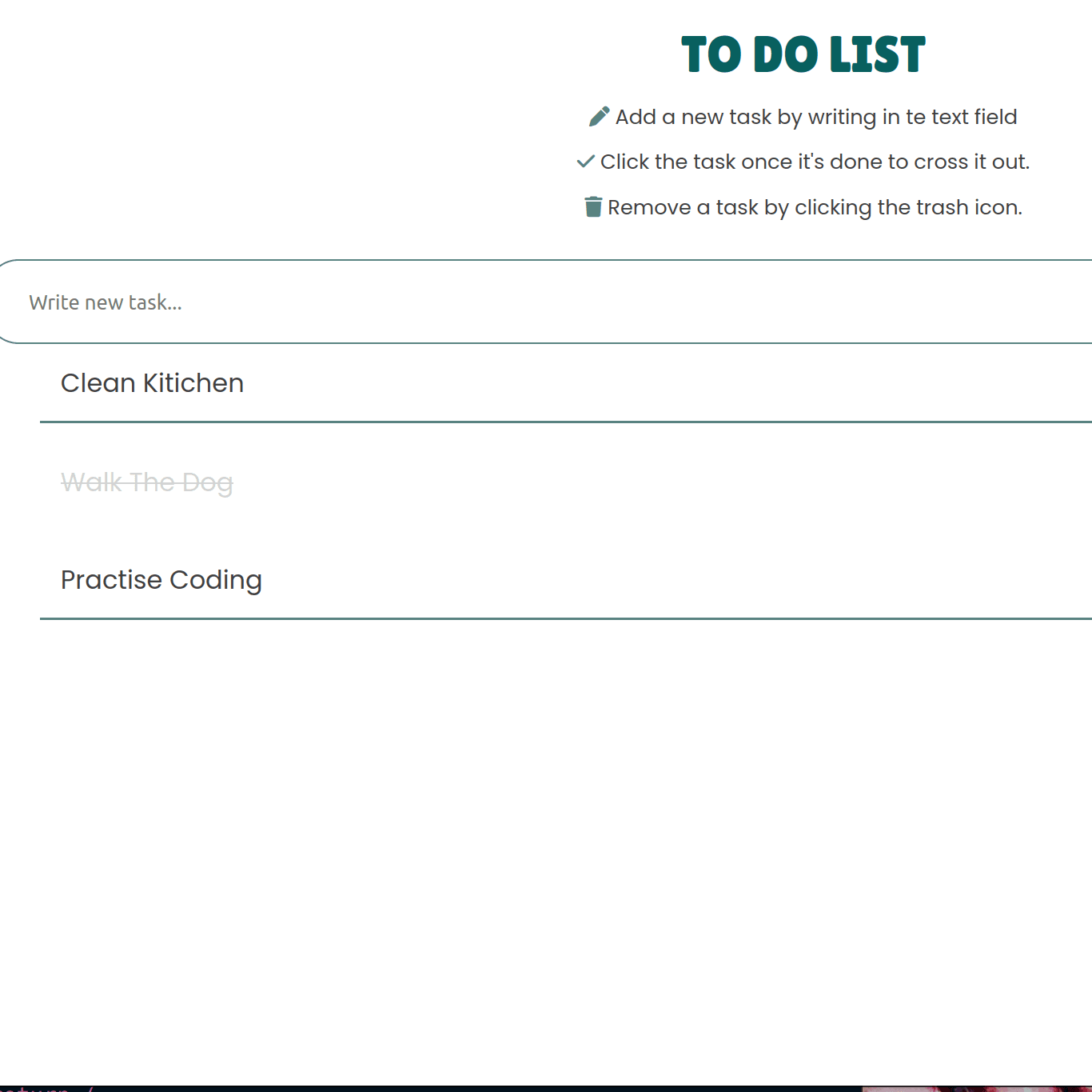 To Do List